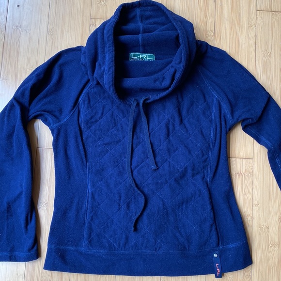 Lauren Ralph Lauren Active - navy blue - cowl neck fleece XS - Picture 2 of 4